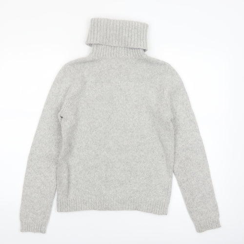 Lauren Ralph Lauren Womens Grey Roll Neck Wool Jumper Size S