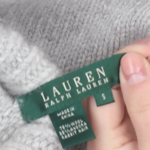 Lauren Ralph Lauren Womens Grey Roll Neck Wool Jumper Size S