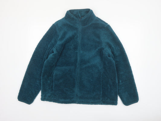 Dunnes Stores Women’s Teal Fleece Zip Jacket Size 16