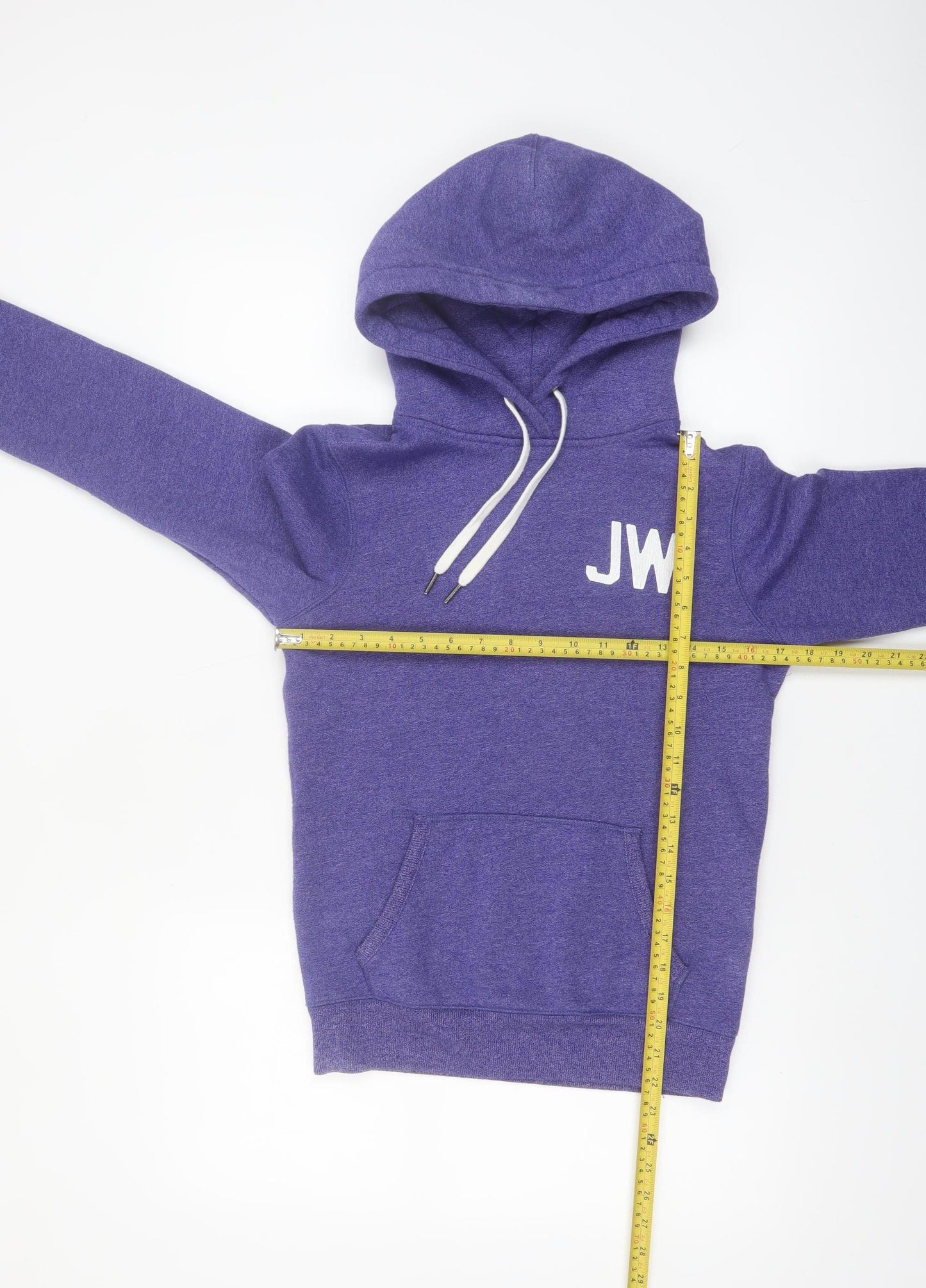 Jack Wills Womens Purple Pullover Hoodie UK 8 JW Logo Casual Sweatshirt