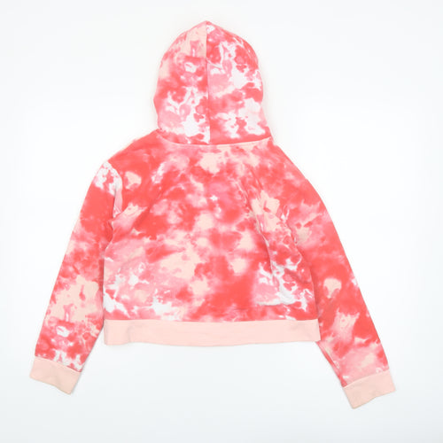 Jordan Girls Pink Tie-Dye Hoodie 12-13 Years Pullover Fleece Long Sleeve