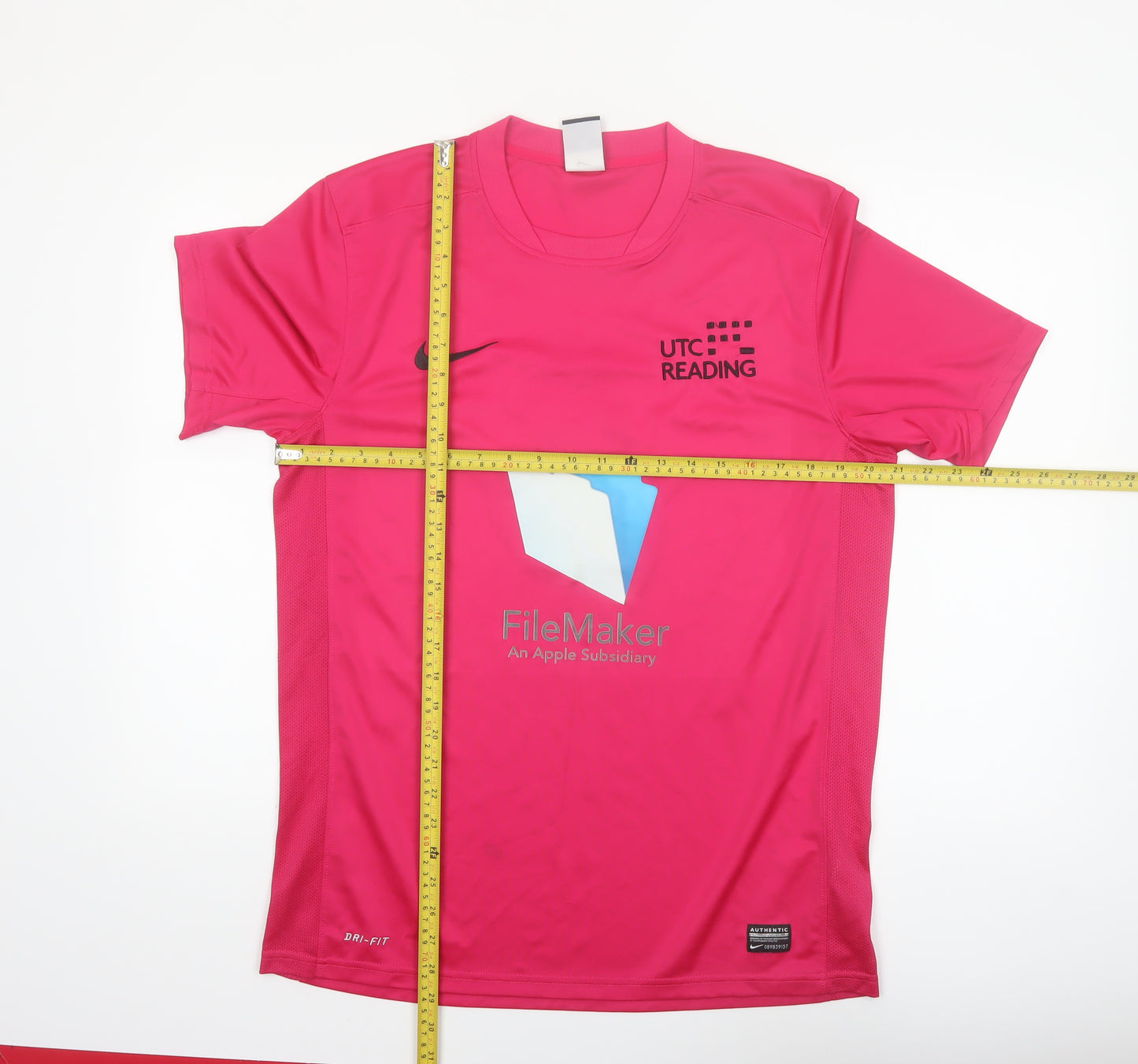 Nike Mens Pink Dri-Fit Football T-Shirt Size L Athletic Fit