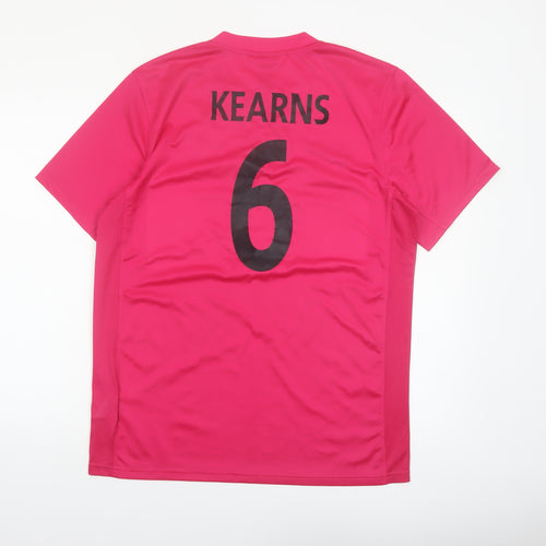 Nike Mens Pink Dri-Fit Football T-Shirt Size L Athletic Fit