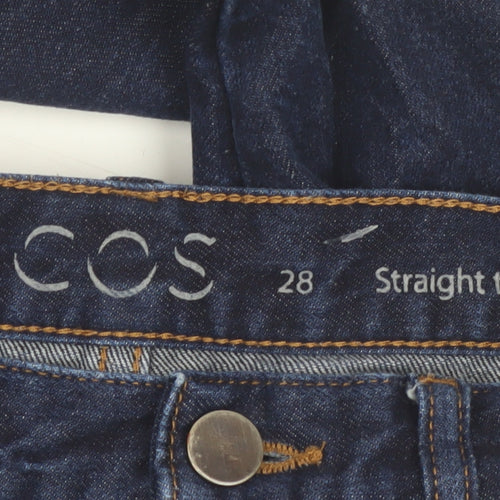COS Womens Blue Straight Leg Jeans 28 Mid Rise Ankle Length