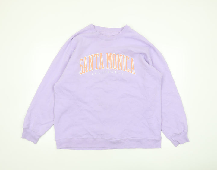 Hollister Women Purple Santa Monica Crew Neck Sweatshirt M