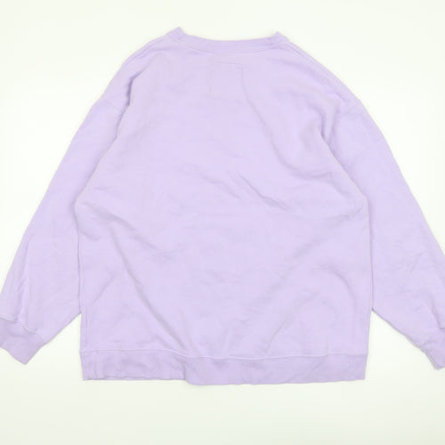 Hollister Women Purple Santa Monica Crew Neck Sweatshirt M