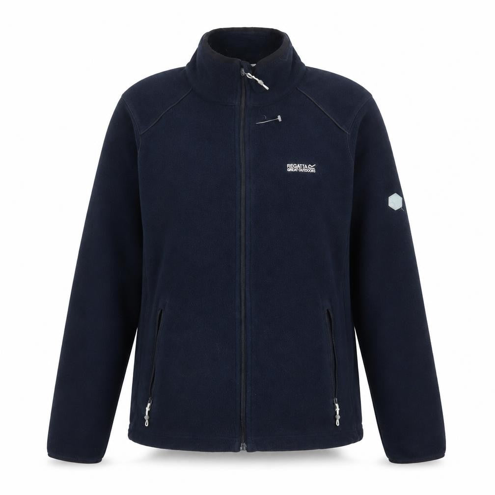 Front view of Regatta Women’s Blue Full Zip Fleece Jacket, size UK 12