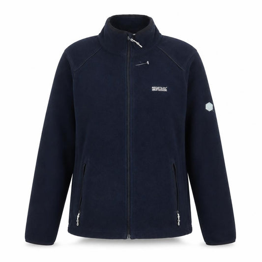 Front view of Regatta Women’s Blue Full Zip Fleece Jacket, size UK 12
