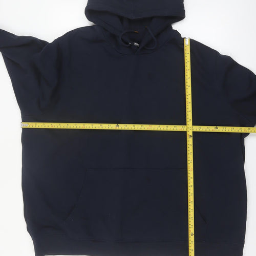 Jacamo Men's Navy Blue 3XL Pullover Hoodie Big & Tall Cotton Blend