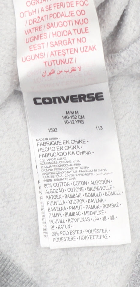 Converse Boys Grey Graphic Flag Sweatshirt 10-12 Years Pullover Fleece