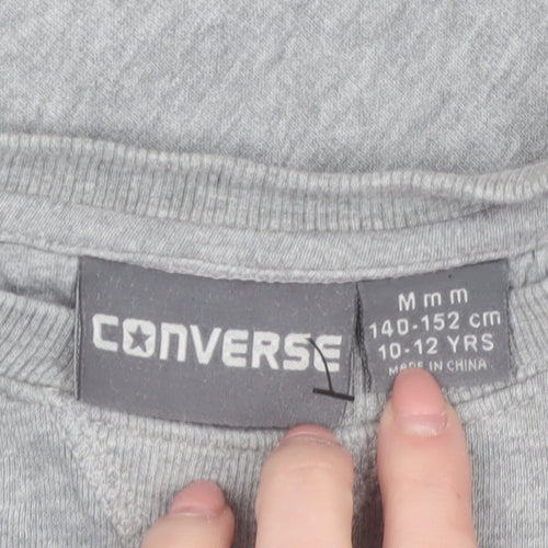 Converse Boys Grey Graphic Flag Sweatshirt 10-12 Years Pullover Fleece