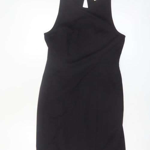 H&M Women’s Black Sheath Knee Length Sleeveless Dress Size 12