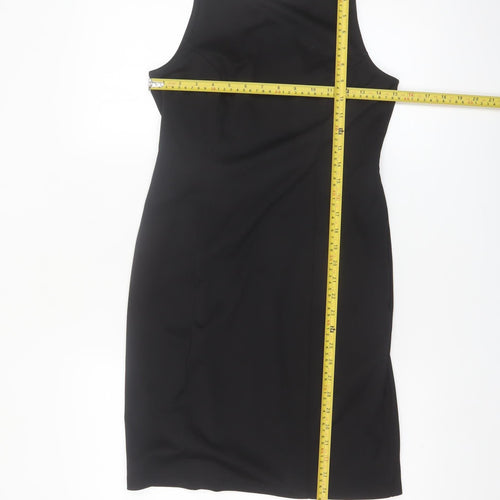 H&M Women’s Black Sheath Knee Length Sleeveless Dress Size 12