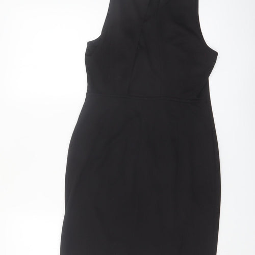 H&M Women’s Black Sheath Knee Length Sleeveless Dress Size 12