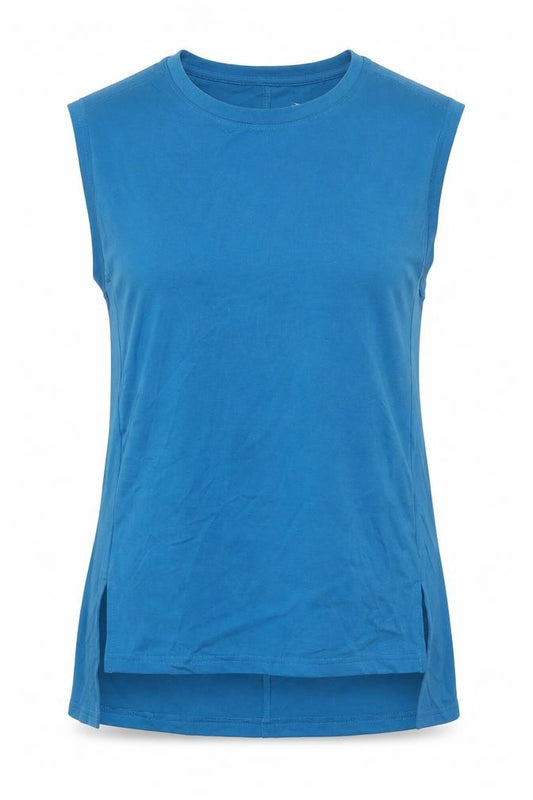 Crane Womens Blue Sleeveless Regular Fit Activewear Tank Top Size M