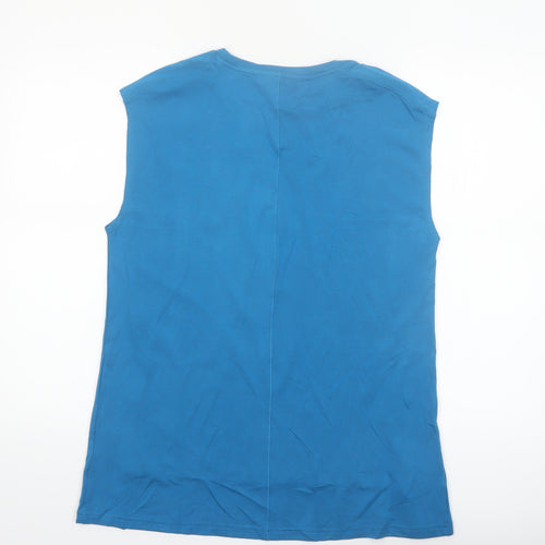 Crane Womens Blue Sleeveless Regular Fit Activewear Tank Top Size M