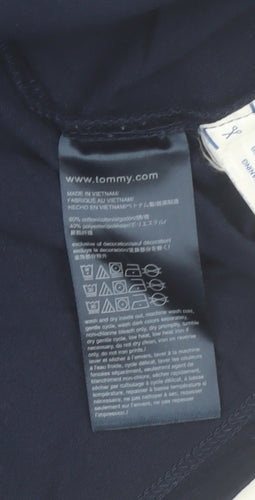 Tommy Hilfiger Women's Blue Relaxed Fit Logo T-Shirt XS