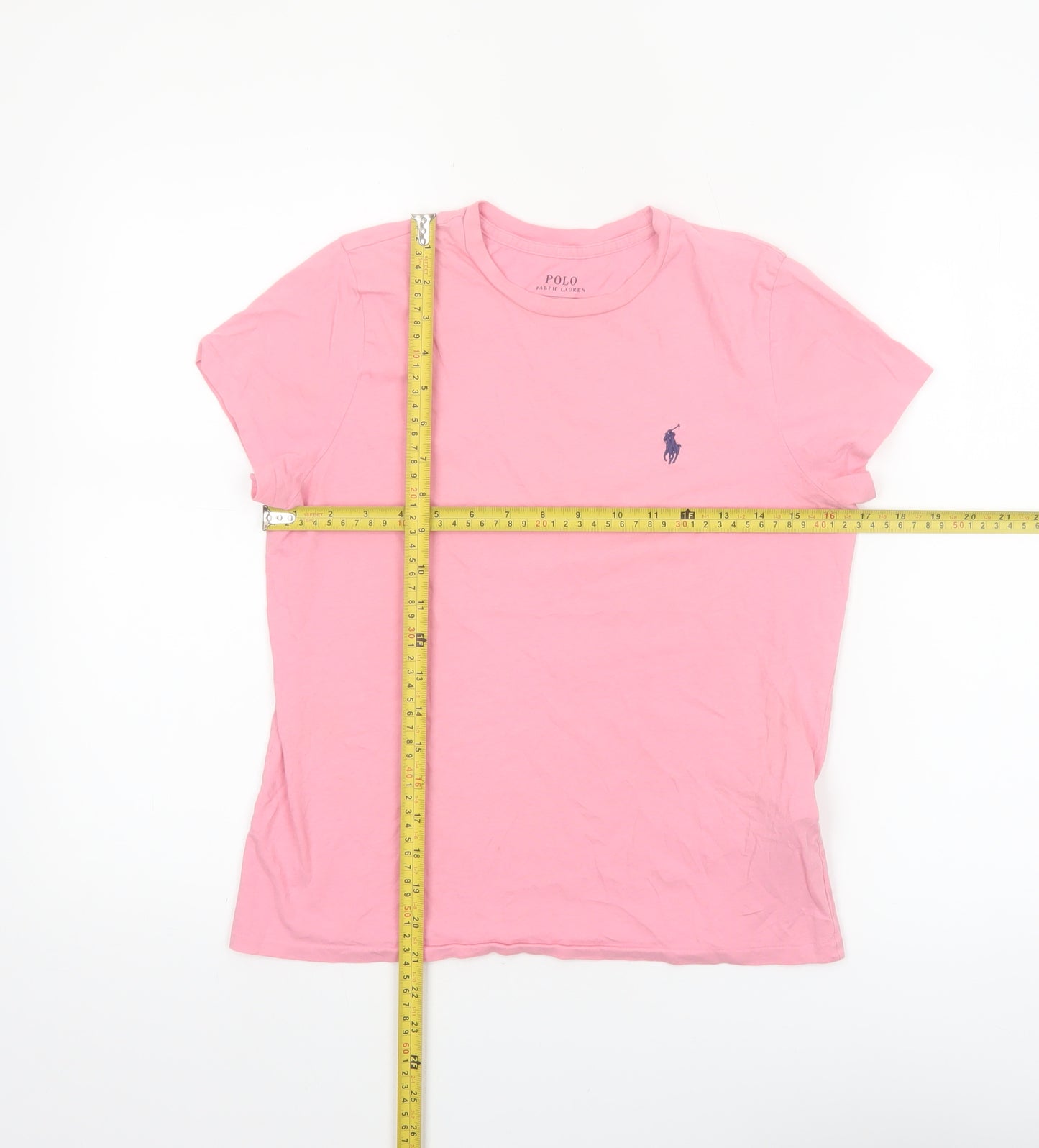 Ralph Lauren Womens Pink Slim Fit Cotton T-Shirt Size S