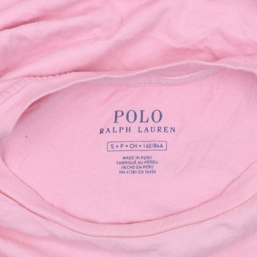Ralph Lauren Womens Pink Slim Fit Cotton T-Shirt Size S
