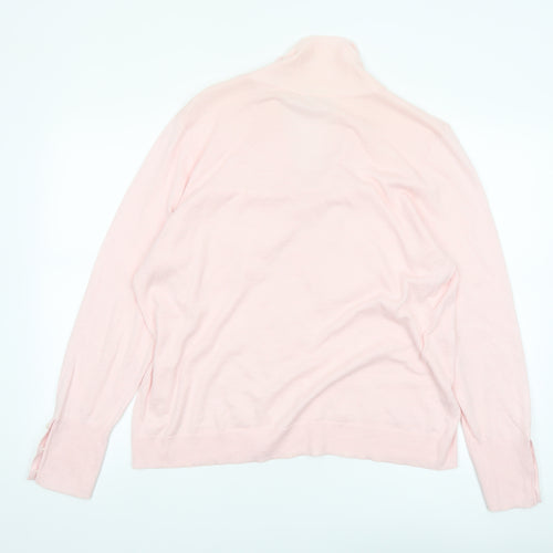 Laura Ashley Women’s Pink Cotton Cashmere Cowl Neck Jumper UK 20