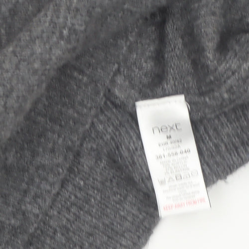 Next Womens Grey Star Embroidered Wool Blend Pullover Jumper Size M