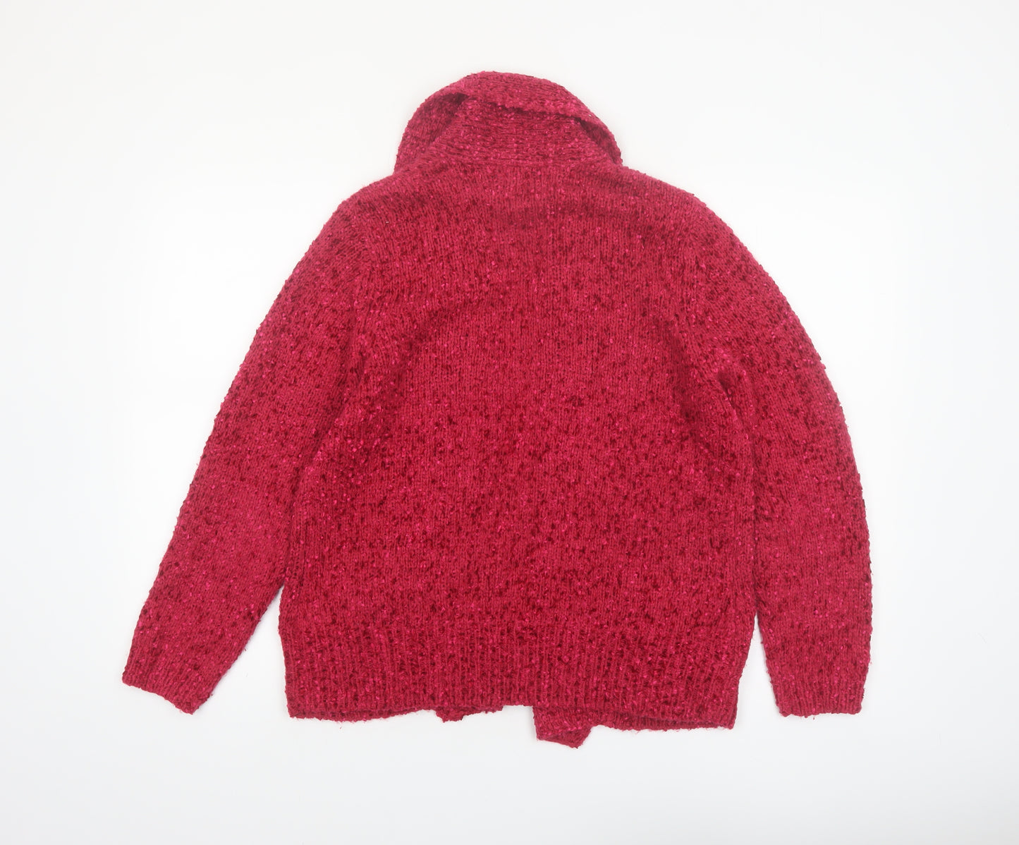 Honor Millburn Women’s Red Chunky Knit Open Cardigan Size 14-16