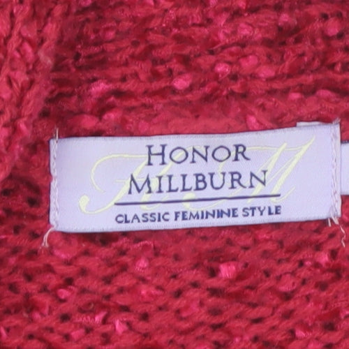 Honor Millburn Women’s Red Chunky Knit Open Cardigan Size 14-16