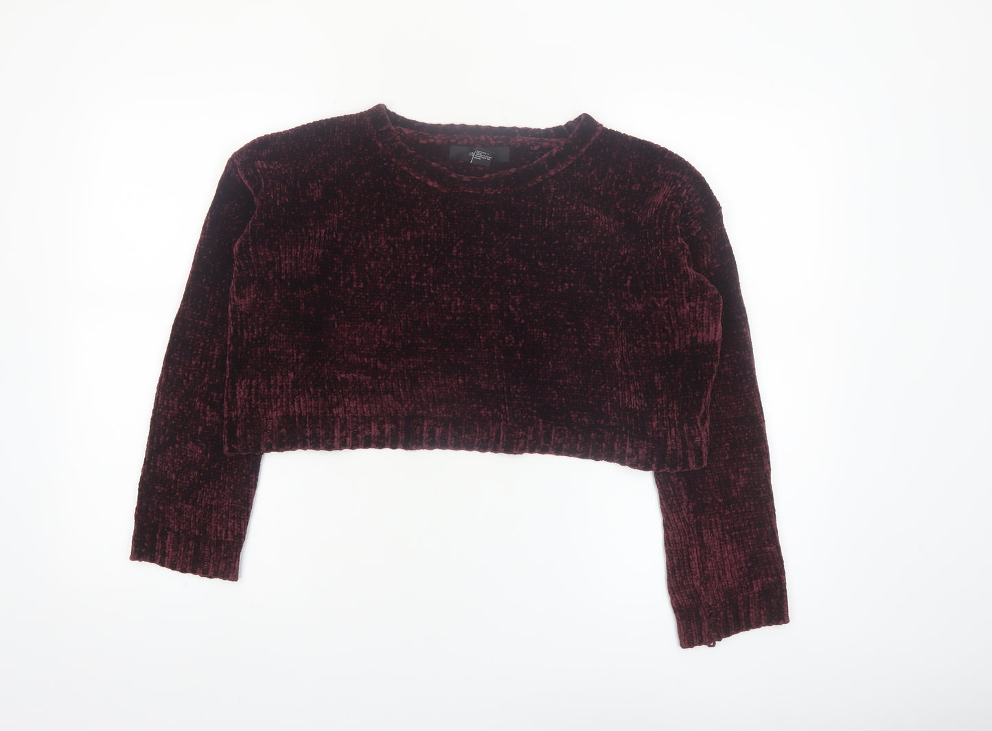 Forever 21 Women's Purple Velvet Long Sleeve Pullover Jumper Size S
