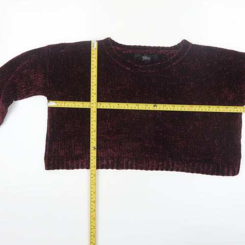 Forever 21 Women's Purple Velvet Long Sleeve Pullover Jumper Size S