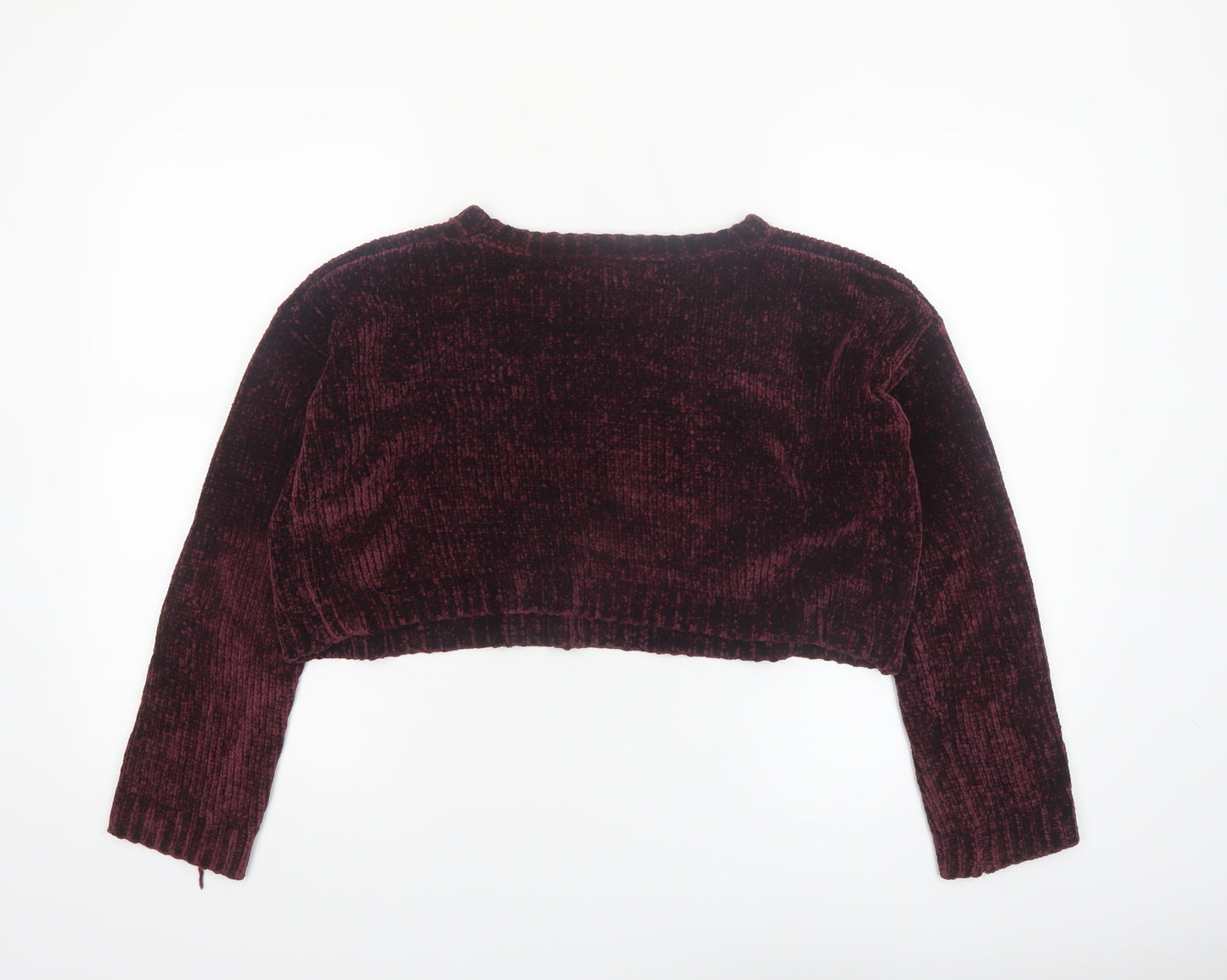 Forever 21 Women's Purple Velvet Long Sleeve Pullover Jumper Size S