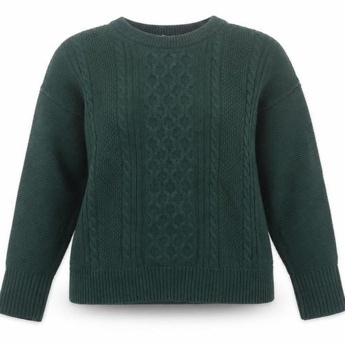Gap Womens Green Cotton Cable Knit Jumper Size 12