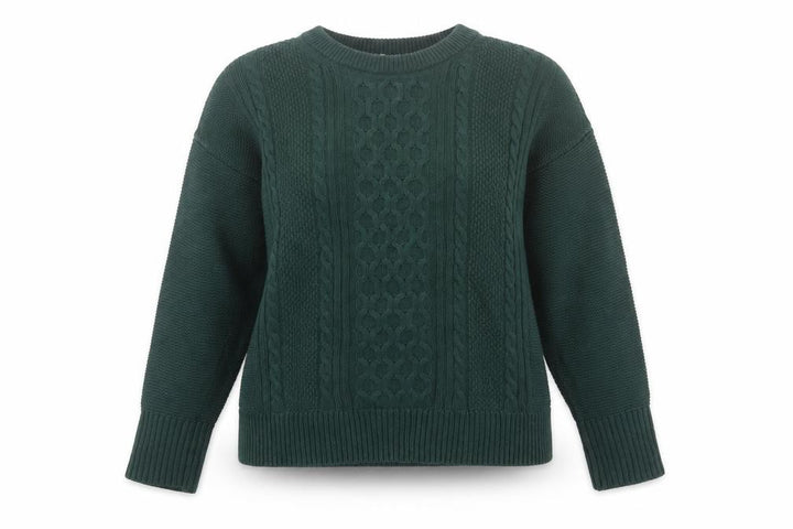 Gap Womens Green Cotton Cable Knit Jumper Size 12