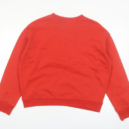 H&M Women Red Paris Rue Charlot Pullover Sweatshirt Size S