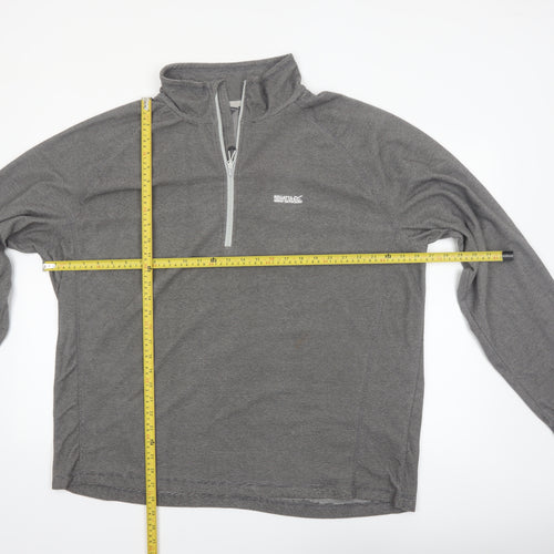 Regatta Men’s Grey 3XL Quarter Zip Lightweight Fleece Sweatshirt
