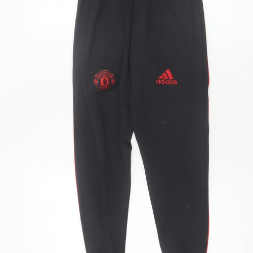 Adidas Boys Black Manchester United Joggers 14 Years Football Activewear