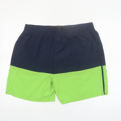 Workout Men's Blue Green 2XL Athletic Woven Quick Dry Shorts