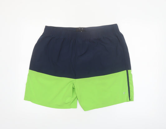 Workout Men's Blue Green 2XL Athletic Woven Quick Dry Shorts
