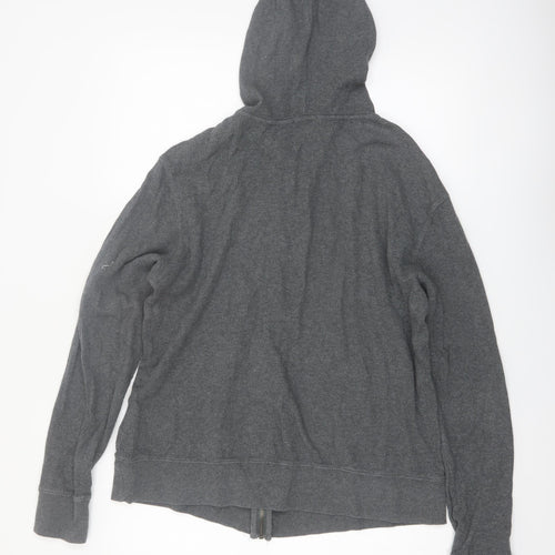 Gap Men's Grey Full Zip Hoodie XL Cotton Knit Casual