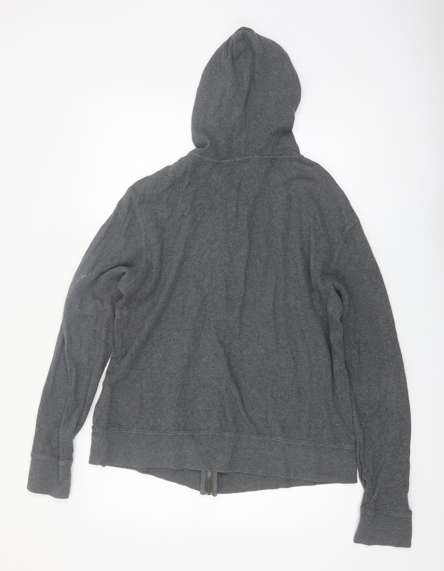 Gap Men's Grey Full Zip Hoodie XL Cotton Knit Casual