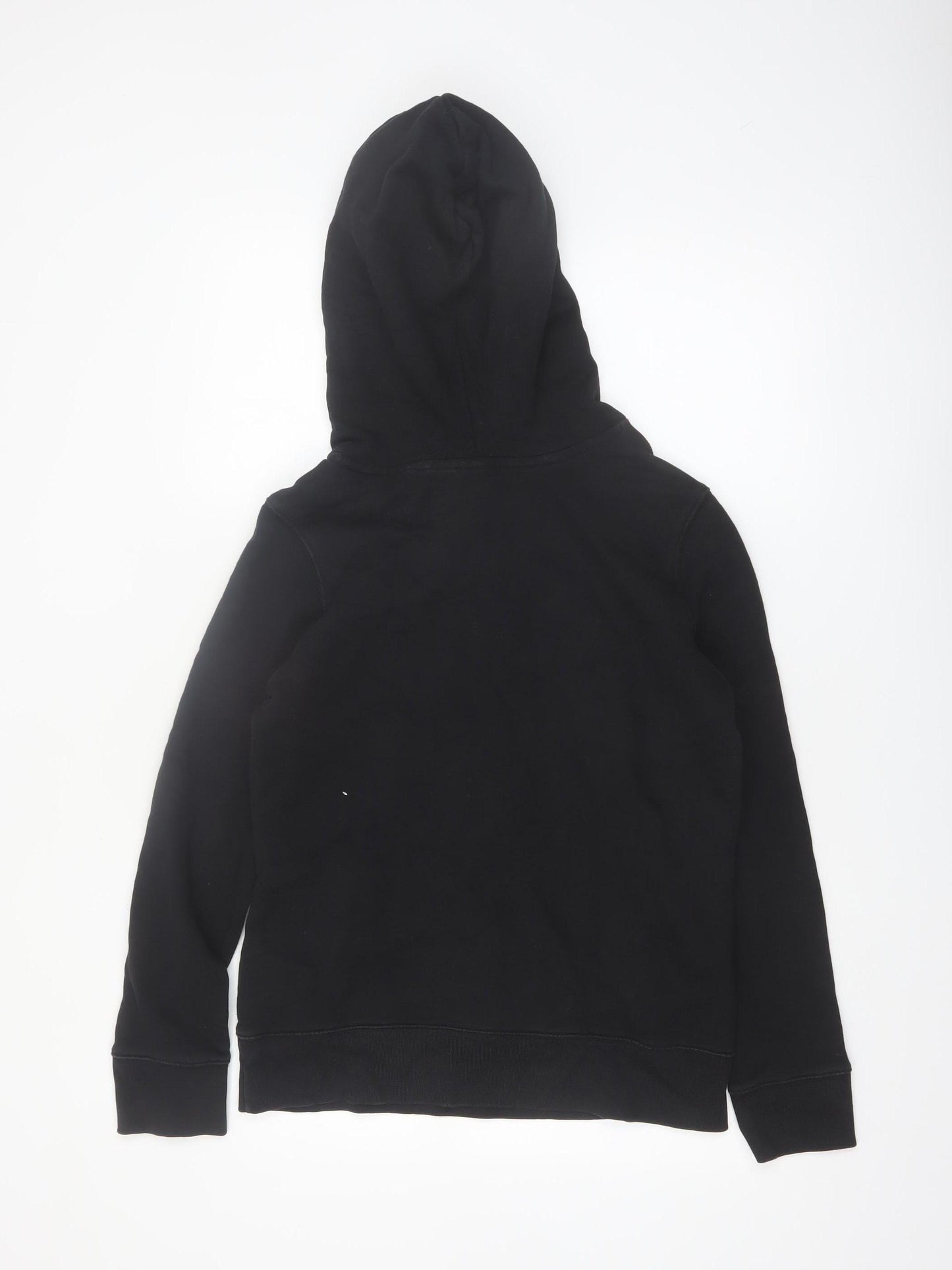 Adidas Womens Black Hooded Pullover Sweatshirt Size 8 Cotton Blend