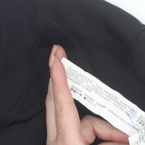 Bershka Womens Black Bomber Jacket Size 8 Regular Zip Pockets