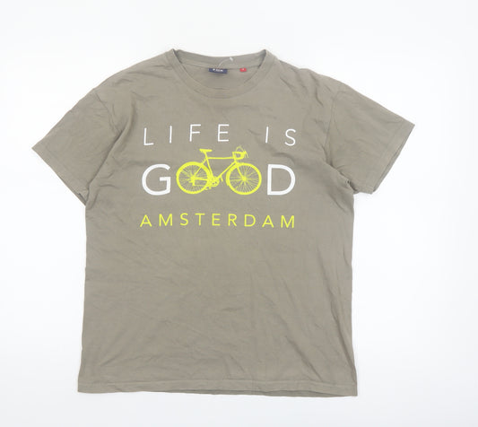 Fox Originals Men's Grey Graphic City Bike T-Shirt Size S