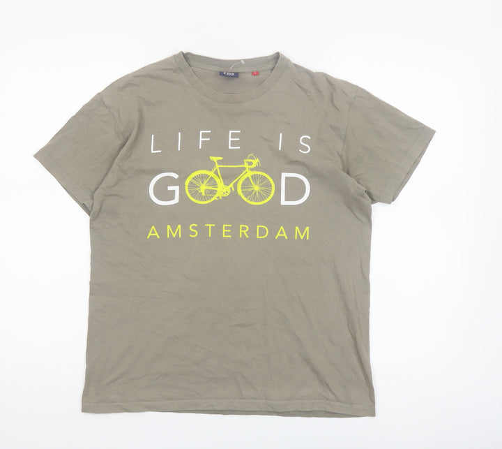 Fox Originals Men's Grey Graphic City Bike T-Shirt Size S