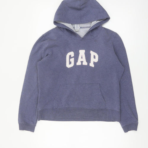 GAP Womens Blue Pullover Hoodie Small Cotton Blend Casual