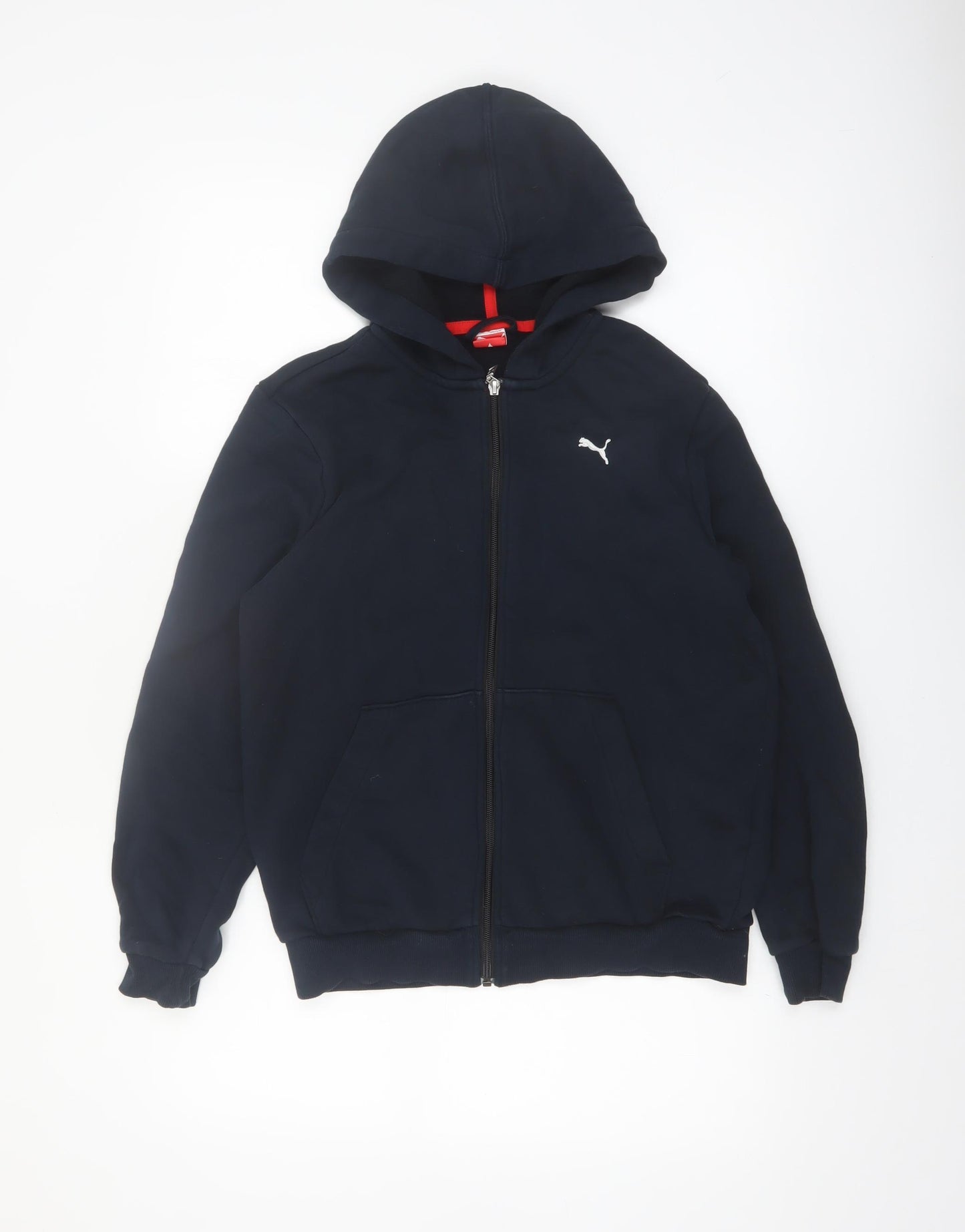 Puma Women’s Black Full Zip Hoodie UK 14 Cotton Blend Casual
