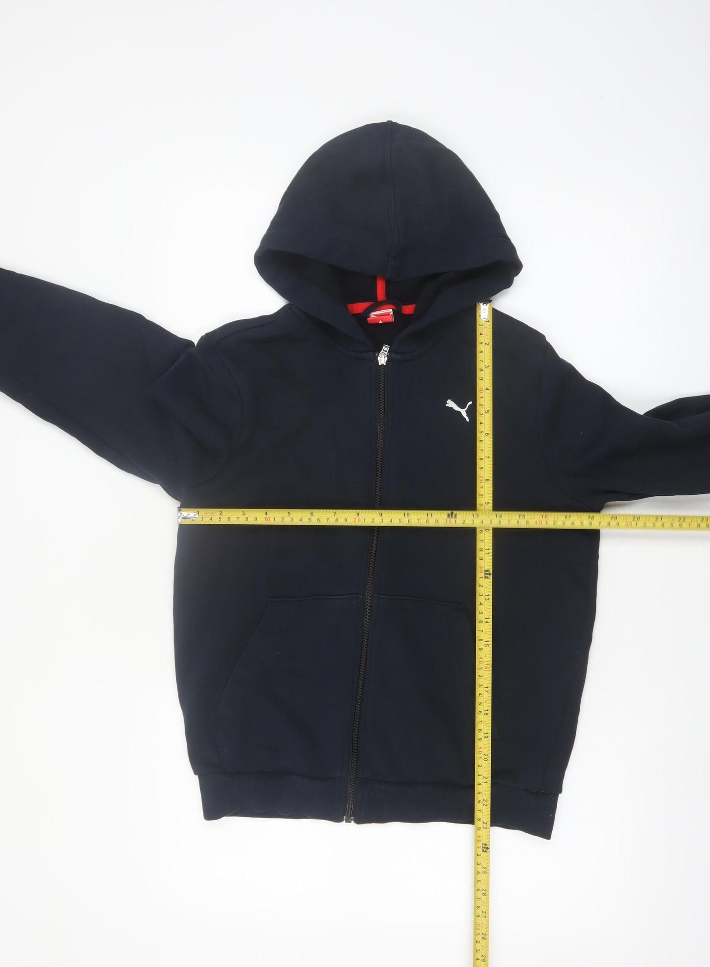 Puma Women’s Black Full Zip Hoodie UK 14 Cotton Blend Casual
