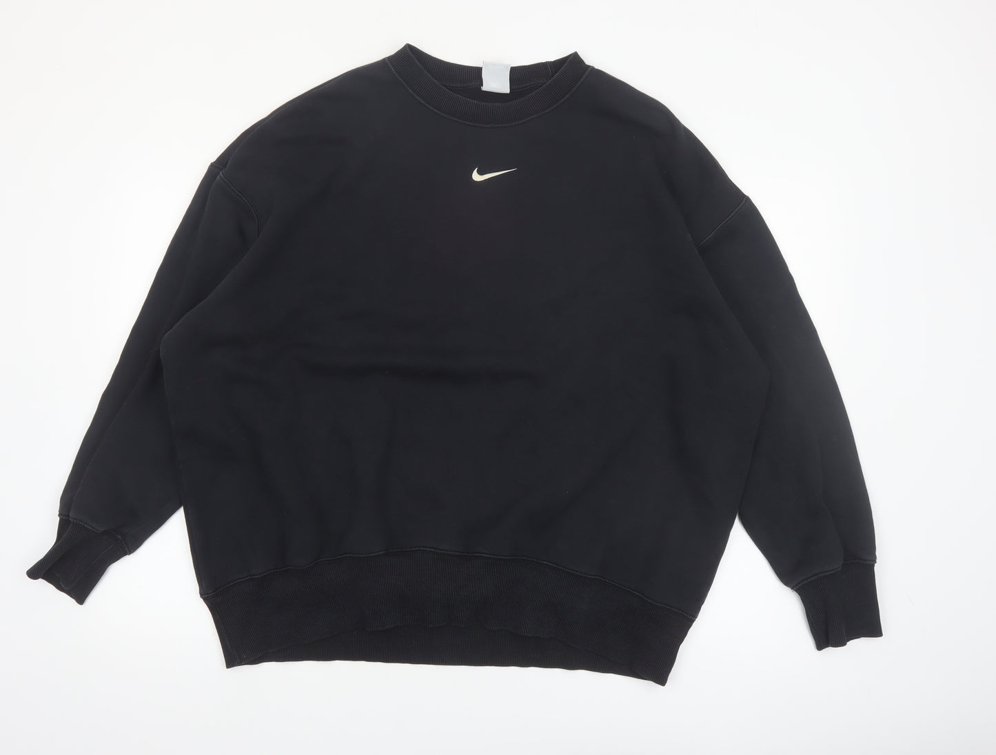 Nike Men Black Crew Neck Pullover Sweatshirt Size L