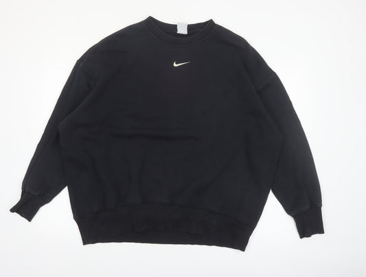 Nike Men Black Crew Neck Pullover Sweatshirt Size L