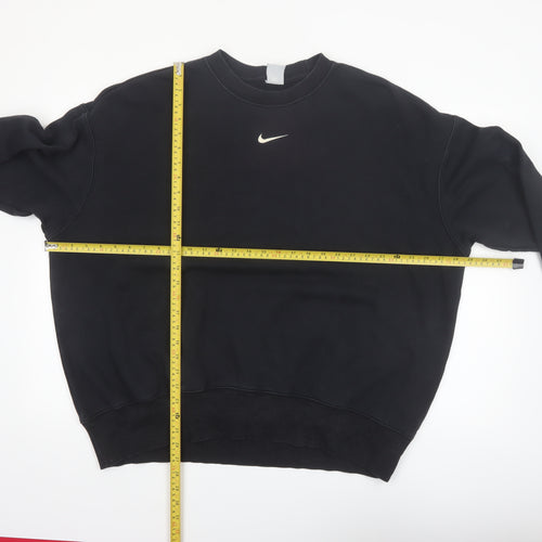 Nike Men Black Crew Neck Pullover Sweatshirt Size L