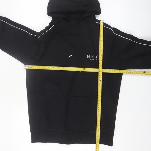 Nicce London Men's Black Small Pullover Hoodie with Logo